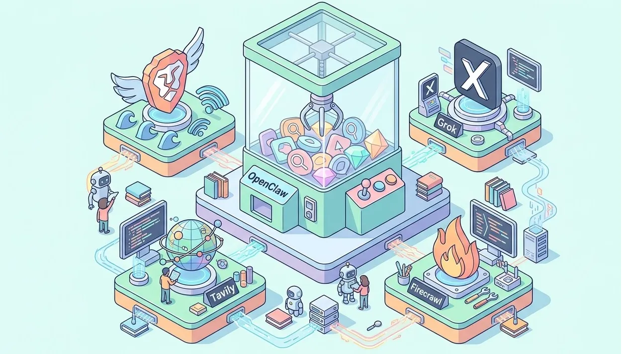 如何给 OpenClaw 添加 Web 搜索功能:2026 最新完整配置指南(Brave / Grok / Tavily / Firecrawl)